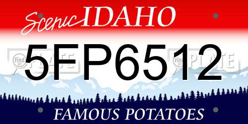 5FP6512 Idaho License Plate