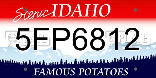 5FP6812 Idaho License Plate