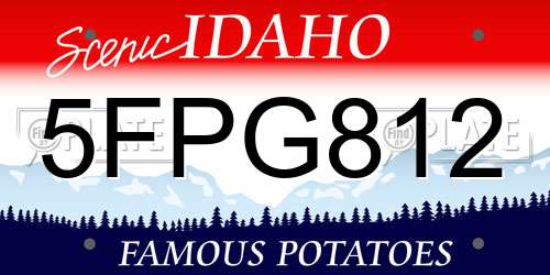 5FPG812 Idaho License Plate