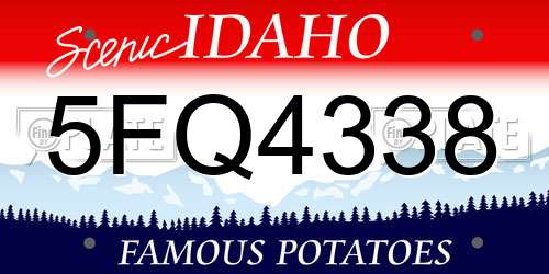 5FQ4338 Idaho License Plate