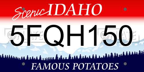 5FQH150 Idaho License Plate
