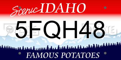 5FQH48 Idaho License Plate