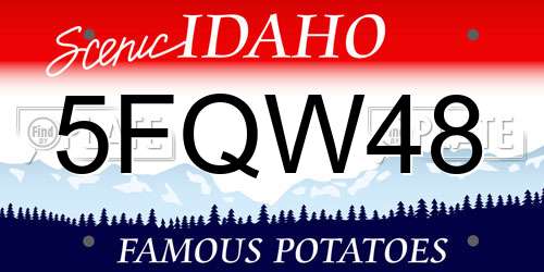 5FQW48 Idaho License Plate
