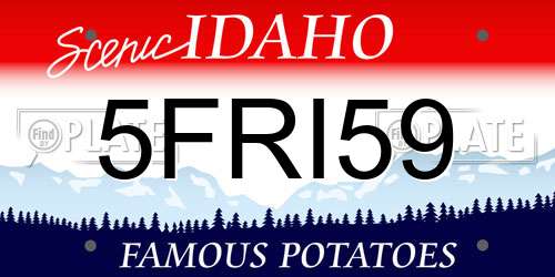 5FRI59 Idaho License Plate