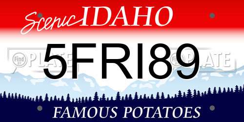 5FRI89 Idaho License Plate