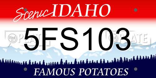 5FS103 Idaho License Plate