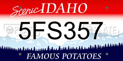 5FS357 Idaho License Plate