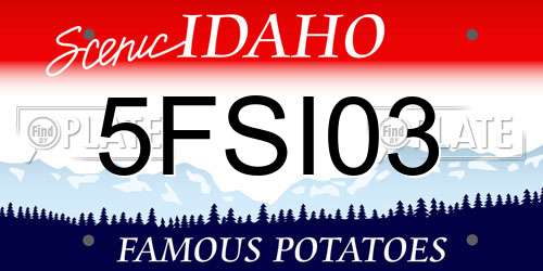 5FSI03 Idaho License Plate