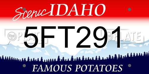 5FT291 Idaho License Plate
