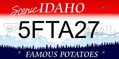 5FTA27 Idaho License Plate