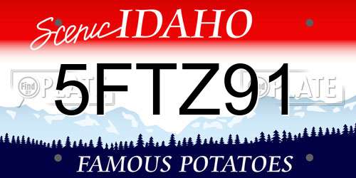 5FTZ91 Idaho License Plate