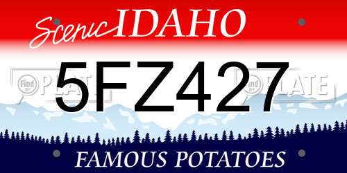 5FZ427 Idaho License Plate