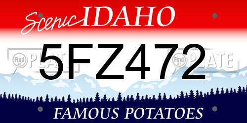 5FZ472 Idaho License Plate