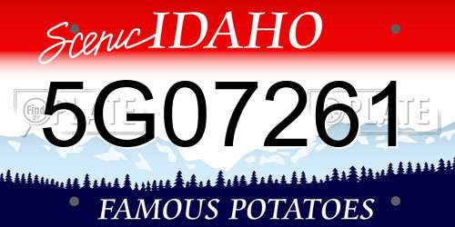 5G07261 Idaho License Plate