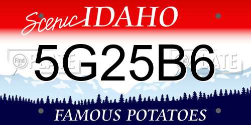 5G25B6 Idaho License Plate