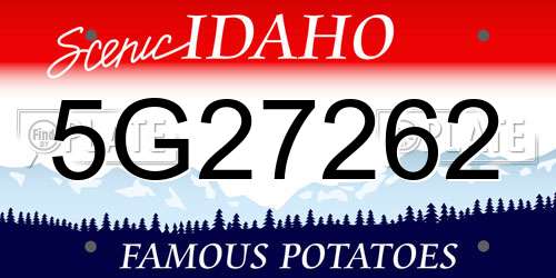 5G27262 Idaho License Plate