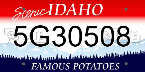 5G30508 Idaho License Plate