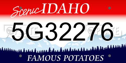 5G32276 Idaho License Plate