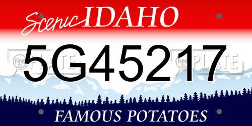 5G45217 Idaho License Plate