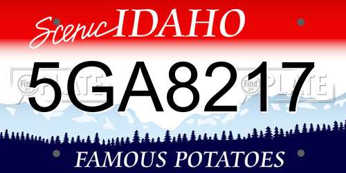 5GA8217 Idaho License Plate