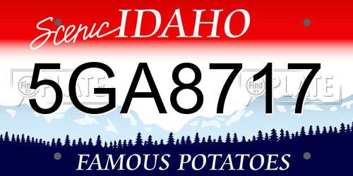 5GA8717 Idaho License Plate