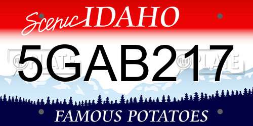 5GAB217 Idaho License Plate