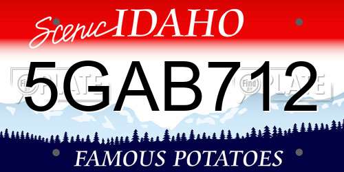 5GAB712 Idaho License Plate