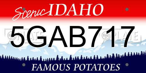 5GAB717 Idaho License Plate