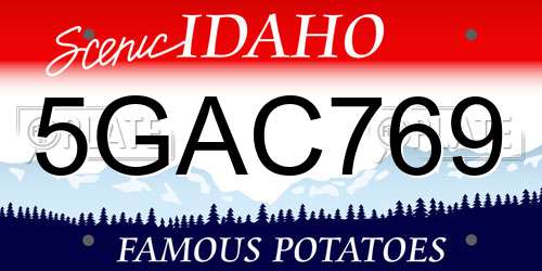 5GAC769 Idaho License Plate
