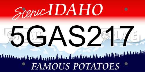 5GAS217 Idaho License Plate
