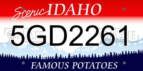 5GD2261 Idaho License Plate