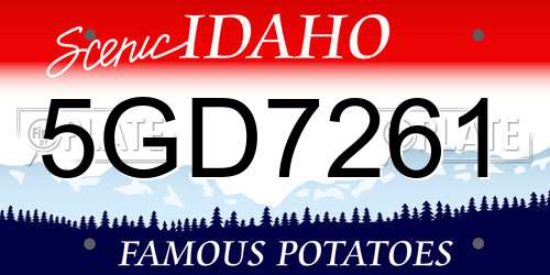 5GD7261 Idaho License Plate