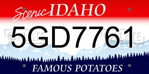 5GD7761 Idaho License Plate