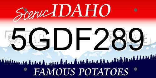 5GDF289 Idaho License Plate