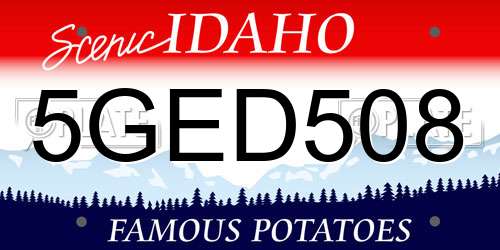 5GED508 Idaho License Plate