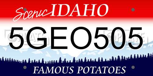 5GEO505 Idaho License Plate