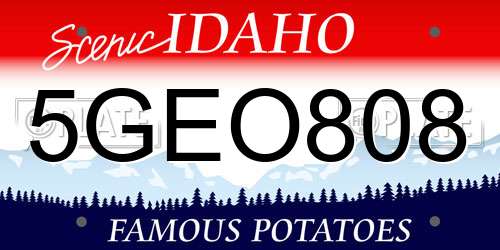 5GEO808 Idaho License Plate