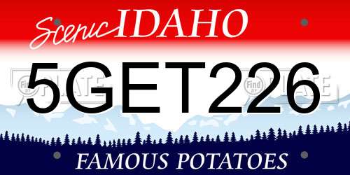 5GET226 Idaho License Plate