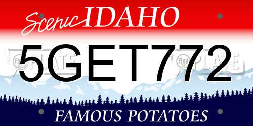 5GET772 Idaho License Plate