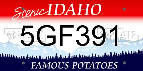 5GF391 Idaho License Plate