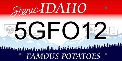 5GFO12 Idaho License Plate