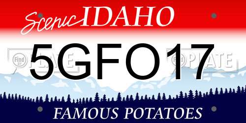5GFO17 Idaho License Plate