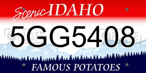 5GG5408 Idaho License Plate