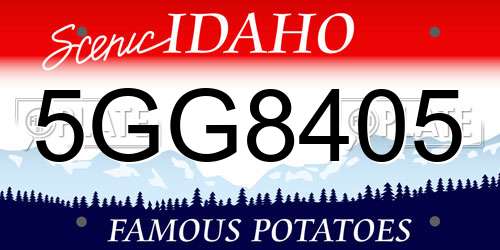 5GG8405 Idaho License Plate