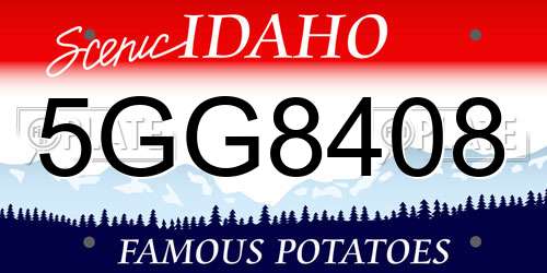 5GG8408 Idaho License Plate