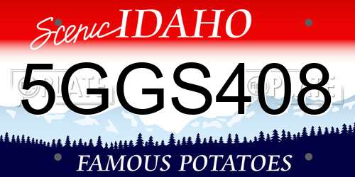 5GGS408 Idaho License Plate