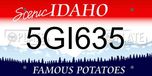 5GI635 Idaho License Plate
