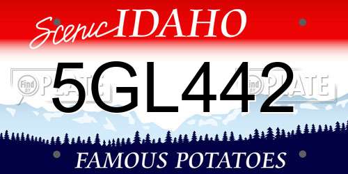 5GL442 Idaho License Plate