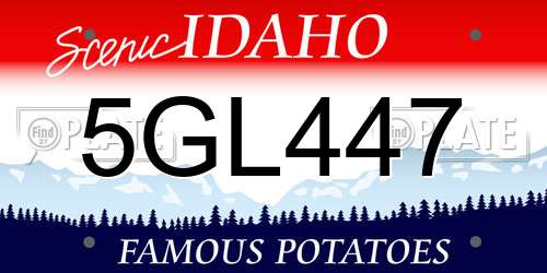 5GL447 Idaho License Plate