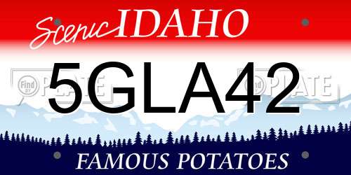 5GLA42 Idaho License Plate